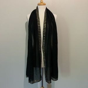 Black studded scarf
